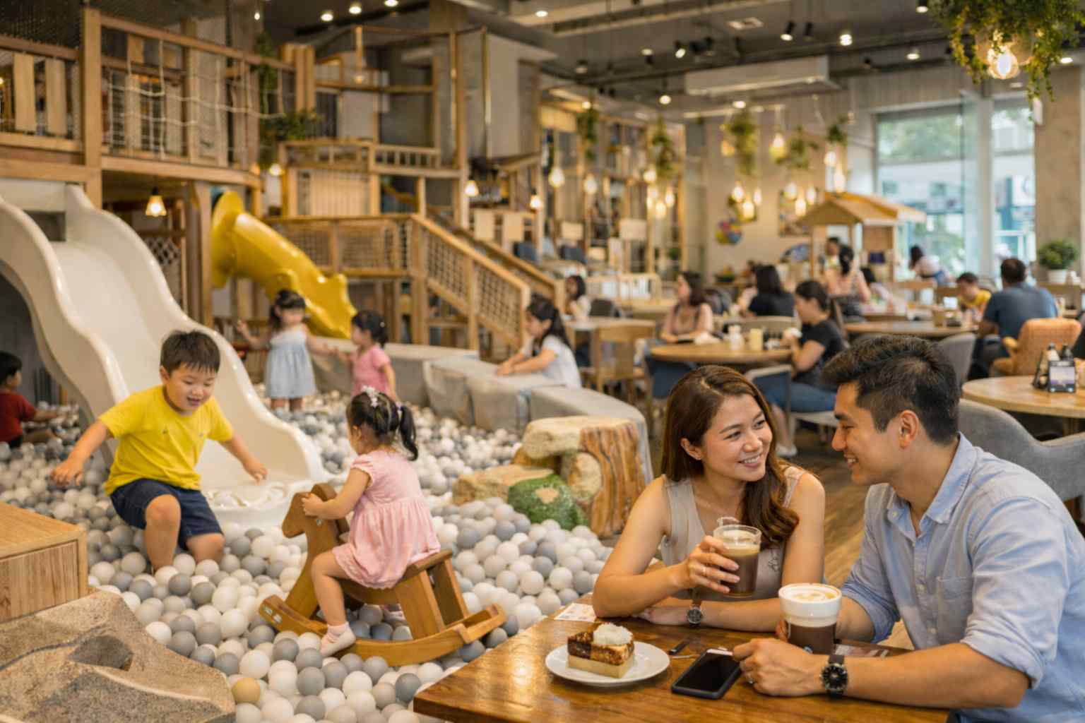 khu vui chơi kết hợp cafe