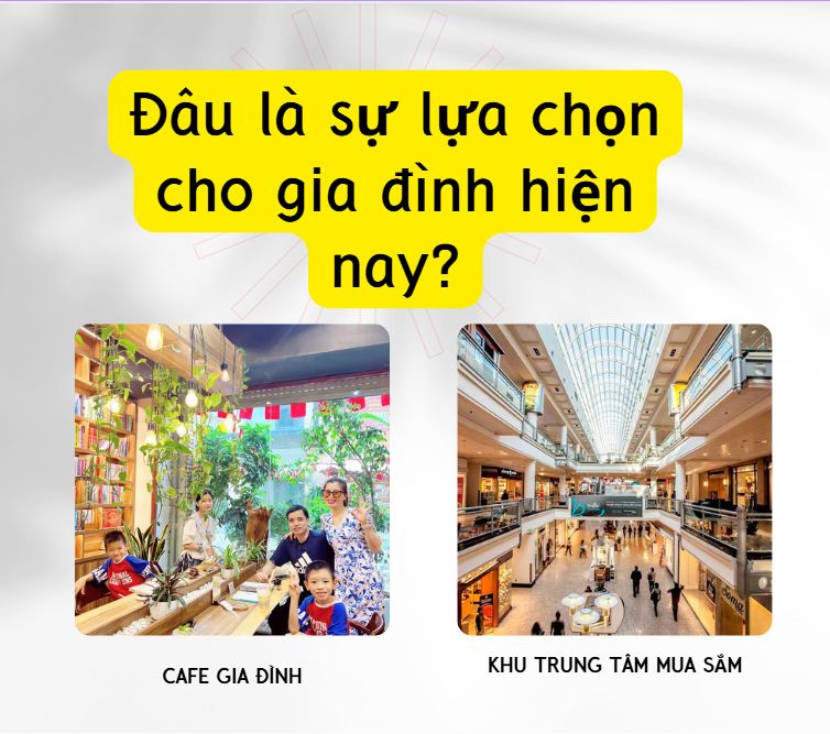 Ảnh bài viết tin tức về sự lựa chọn giữa cafe gia đình và trng tâm thương mại